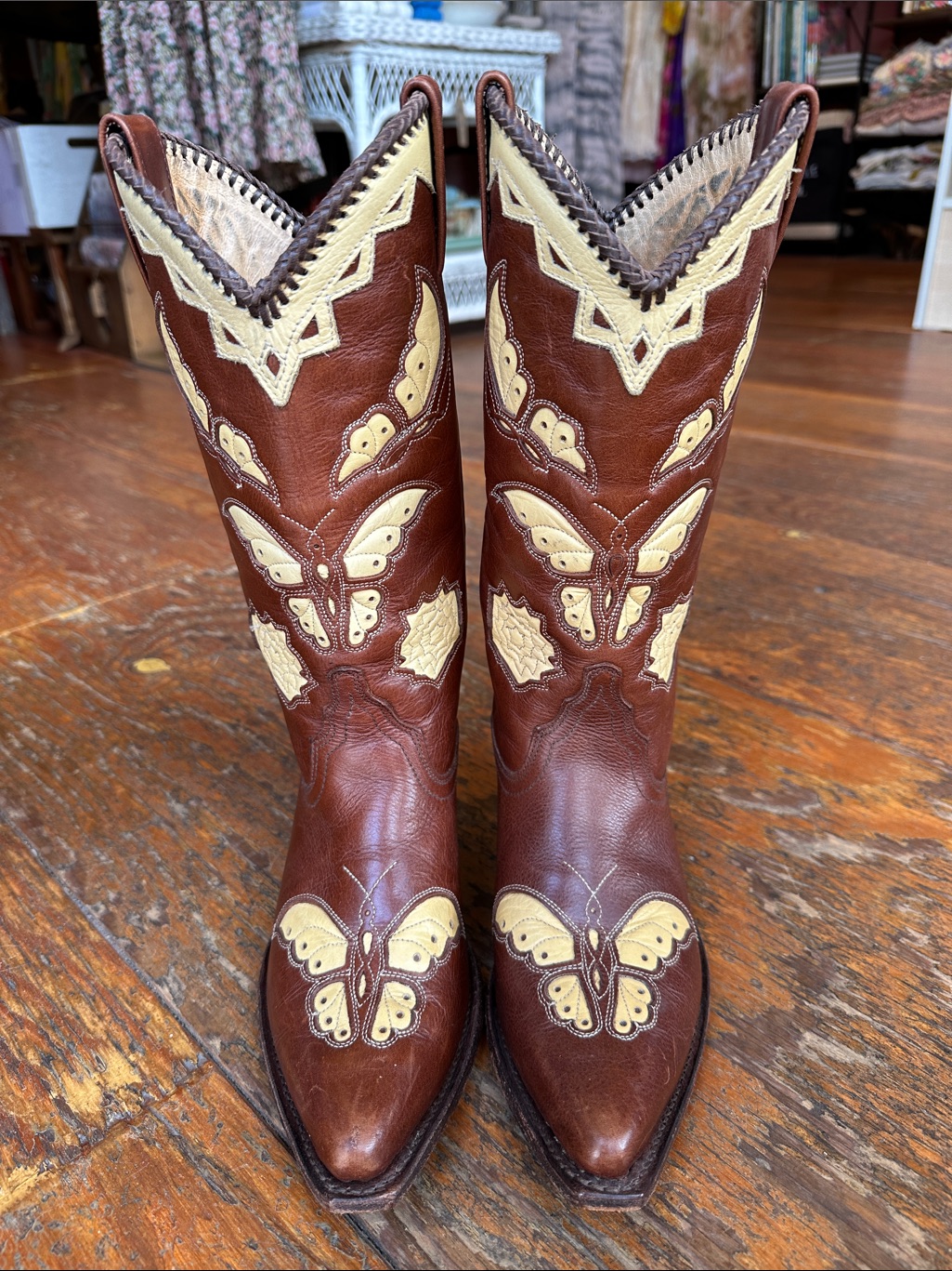 Juicy Couture Y2k Butterfly Cowgirl Boots 7.5